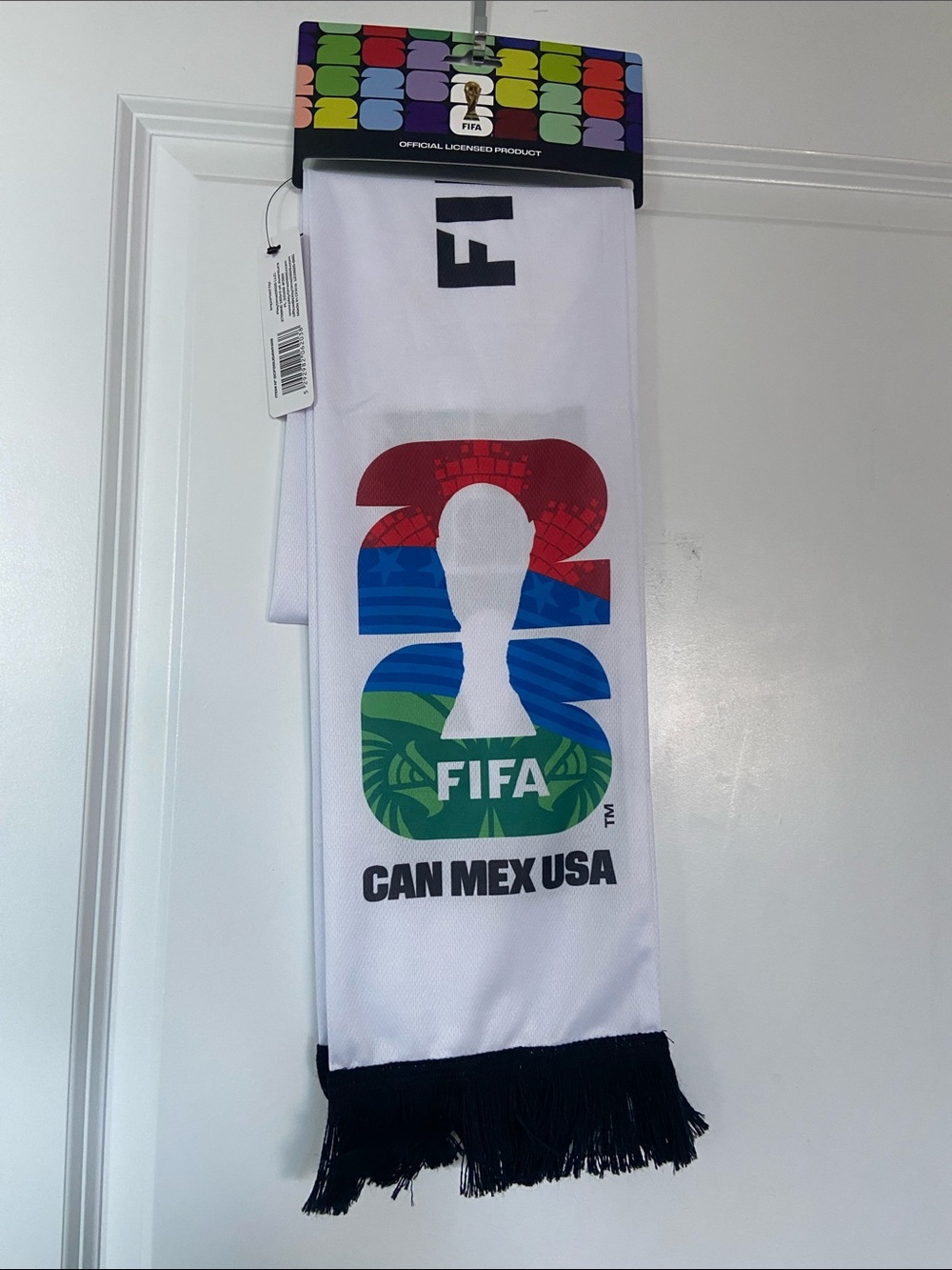 FIFA White CAN MEX USA Tournament Scarf